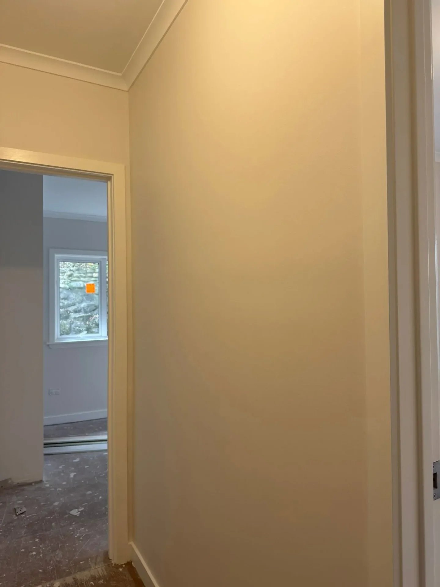 Hallway interior repaint with crisp lines and tidy finish